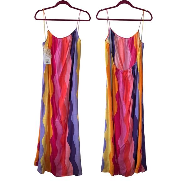 Sundress Grace Capri Multicolor Rainbow Long Maxi Slip Dress Women’s Size M/L - Picture 2 of 9
